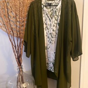 Sheer Olive Cardigan